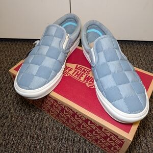 Vans Men's Blue Slip-On Shoes size 9